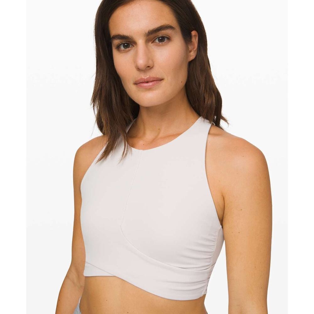 Lululemon Athletica Always Aligned Padded Sports Bra Light Chrome Size 8